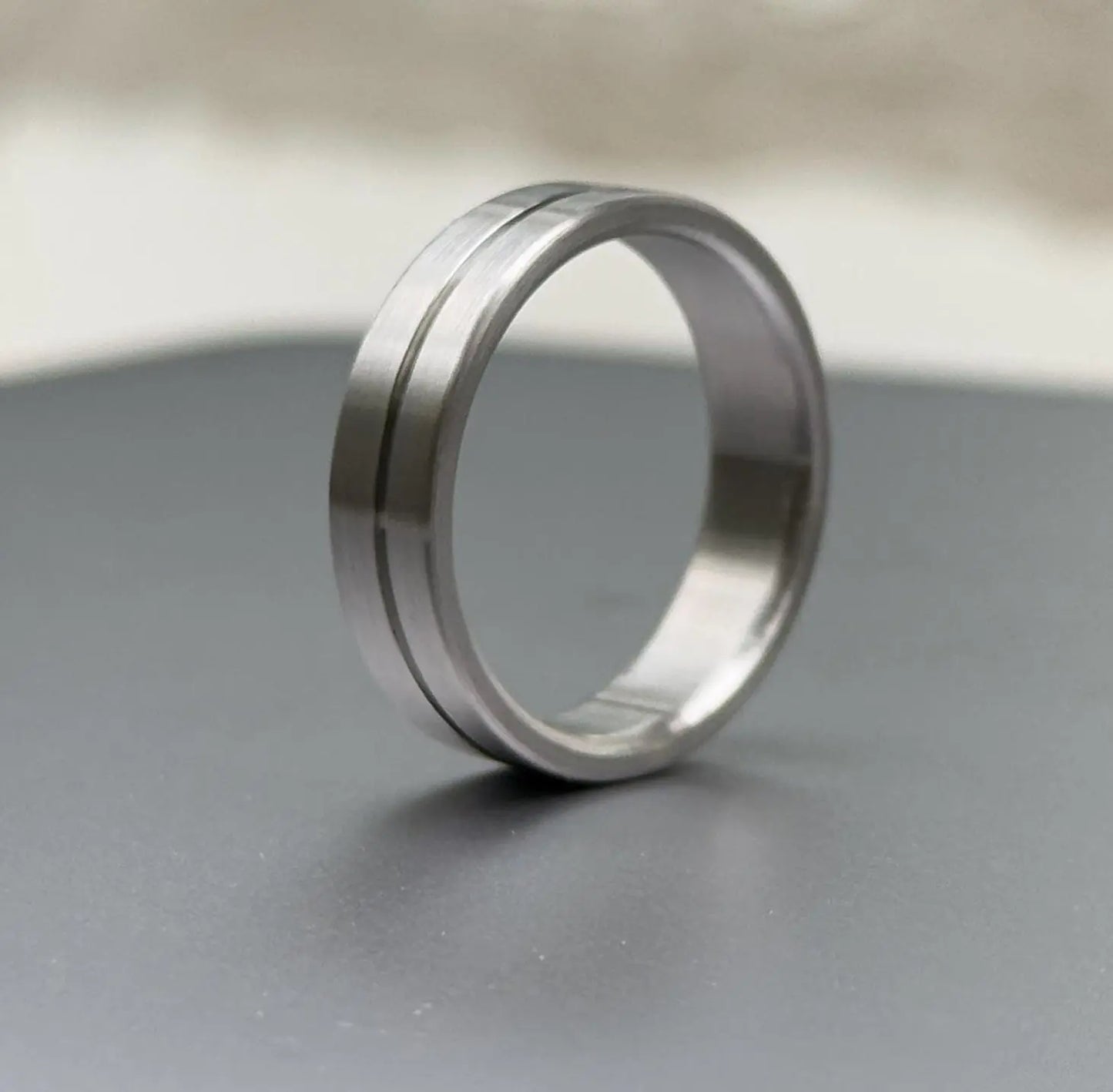 Minimalist titanium ring | Industrial modern ring | Brushed finish Wedding band | Men gray ring | Simple titanium band | 5 year anniversary My Store