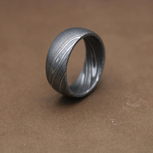 Damascus Simple Ring Unique Ring Damascus Ring For Men Engagement Ring Damascus Steel Wedding Band Man Promise Ring Anniversary Ring My Store