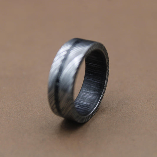 Damascus Steel Wedding Band For Men Wooden Ring For Women Damascus Steel Promise Ring For Men Ring Gift For Men Engagement Ring Gift For Her My Store