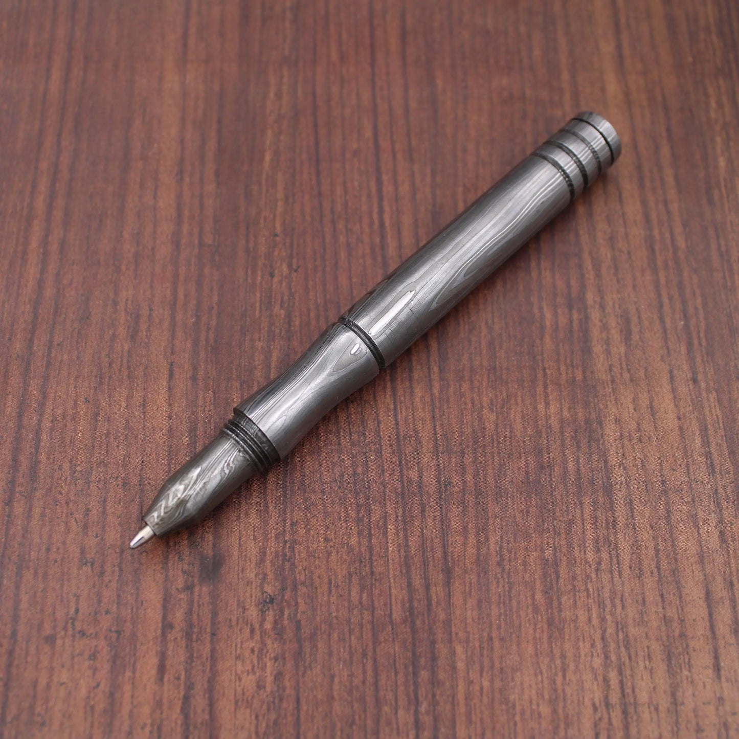 Damascus Steel Pen, Exquisite Hand Forged Steel Pen, Personalized Pen, Splendor Damascus Steel Ballpoint with Pocket Clipper Retirement Gift My Store