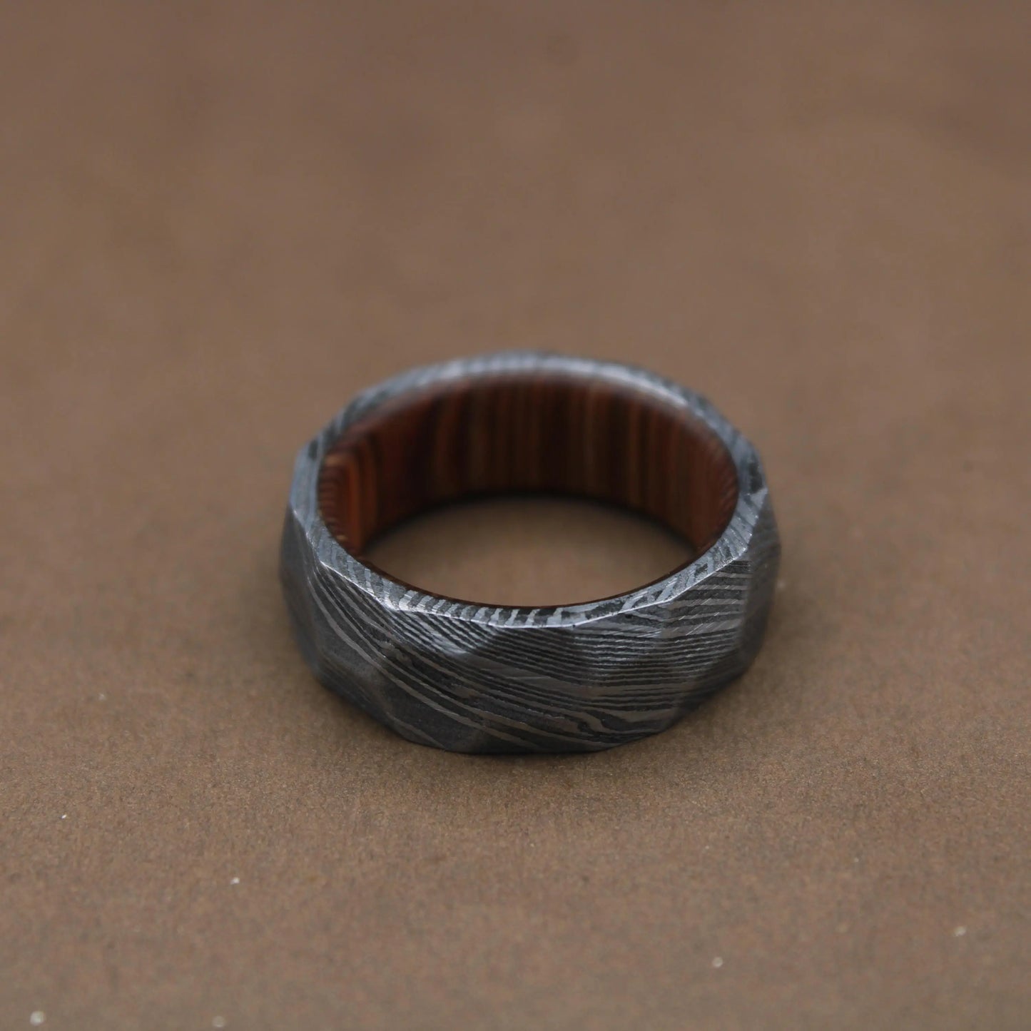 Damascus Steel Rock Hammered Ring, Twist Damascus steel Ring Handmade Damascus Ring Men Wedding Band Engagement Ring Gift for Him, Mens Ring My Store