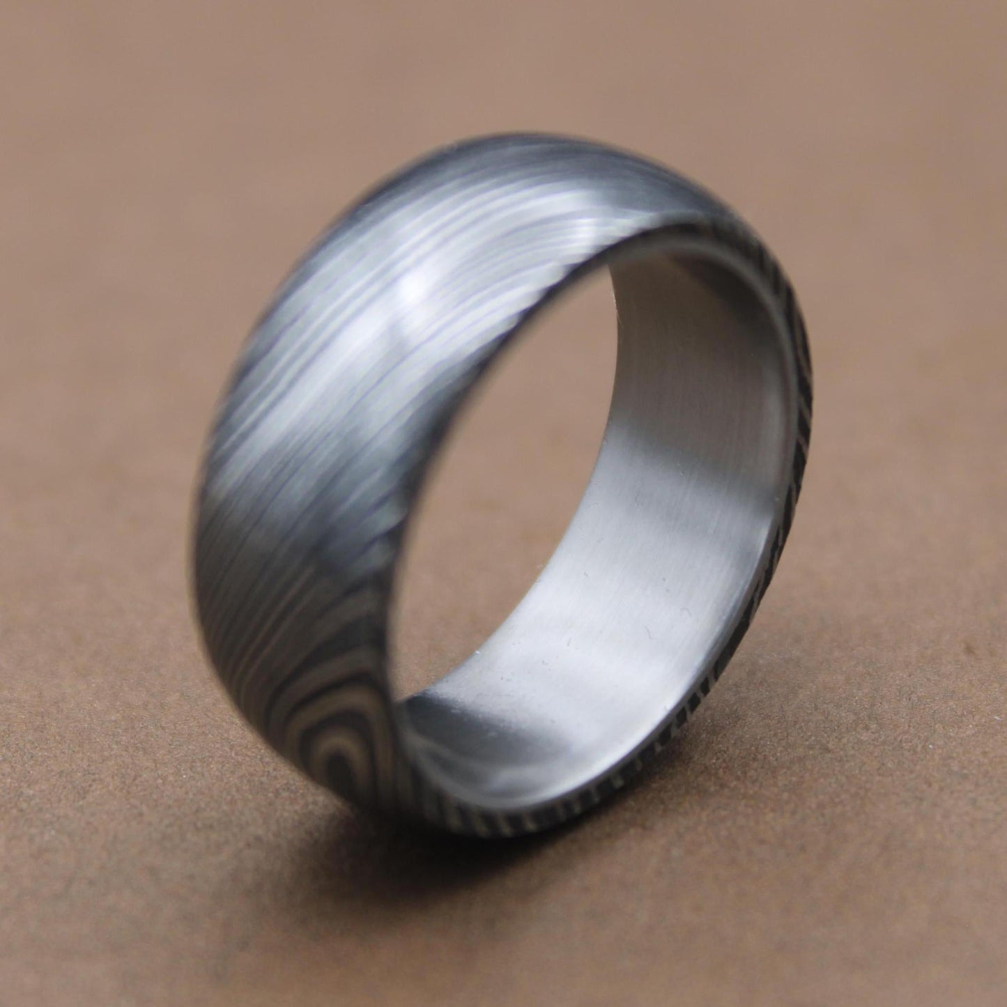 Unique Titanium Damascus Random Pattern Handcrafted Titanium Ring For Men Anniversary Gift Colorful Titanium Heat Anodized Valentines Gift My Store