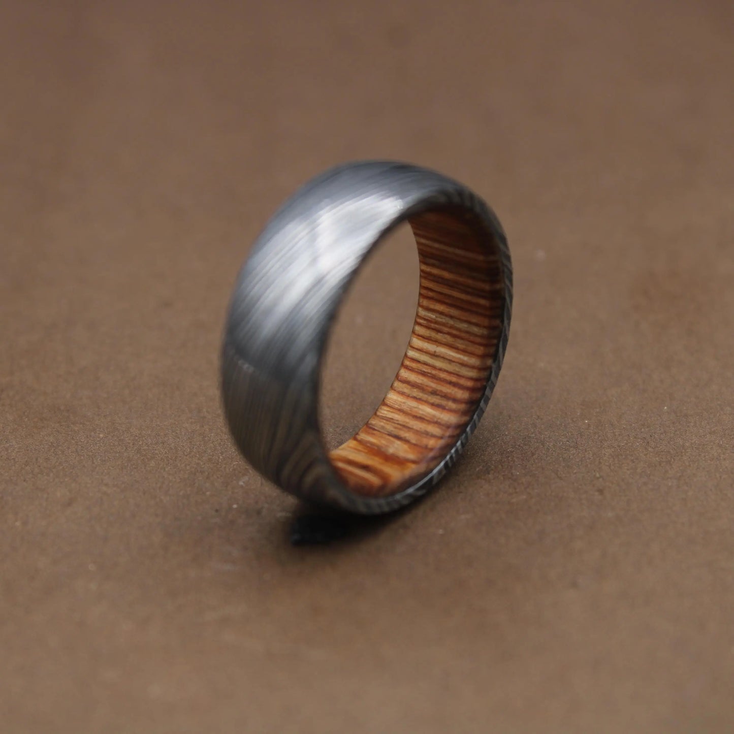 Damascus Steel Whiskey Barrel Ring Man Ring Wood Wedding Ring Man Promise Ring Damascus Steel Ring Man Ring Engagement Ring Man Wedding Band My Store