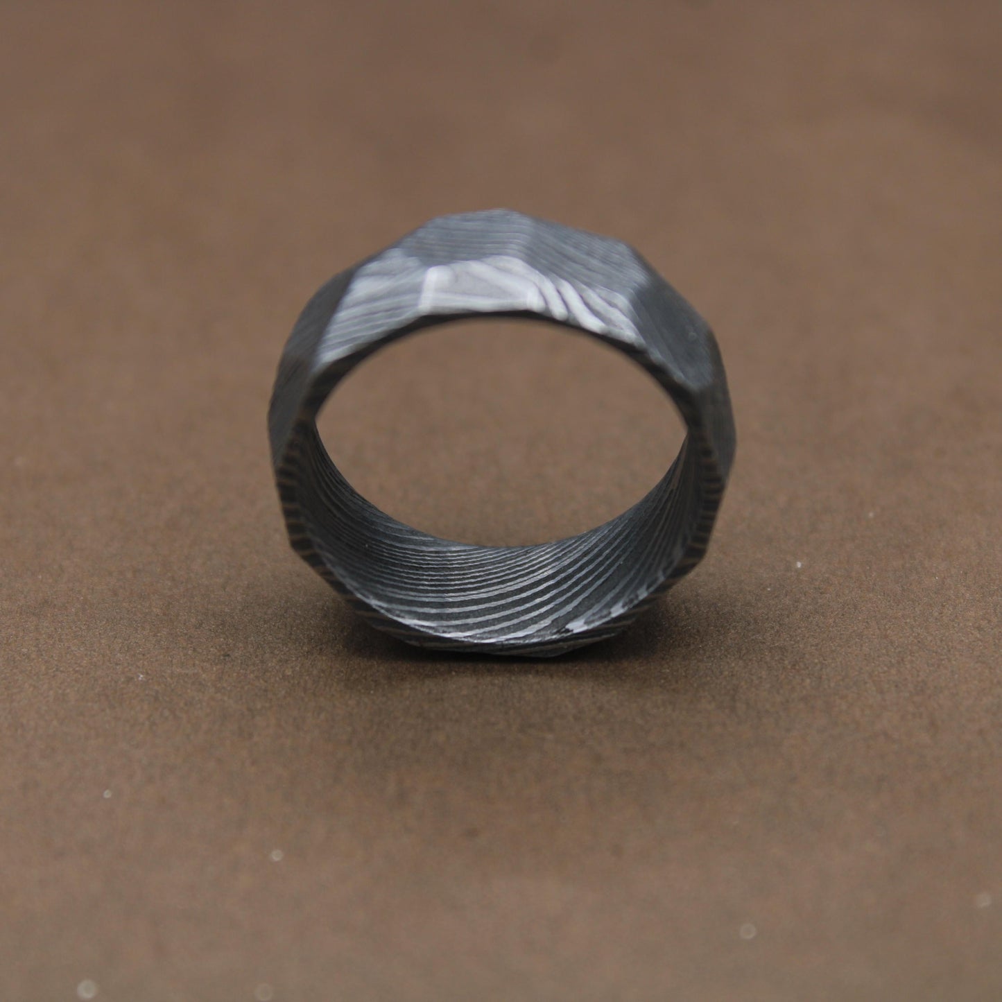 Hammered Damascus Ring, Mens Wedding Band, Distressed Rustic Finish, Hammered Ring For Mens Wedding Band, Womens Wedding Band, Proposal Ring My Store