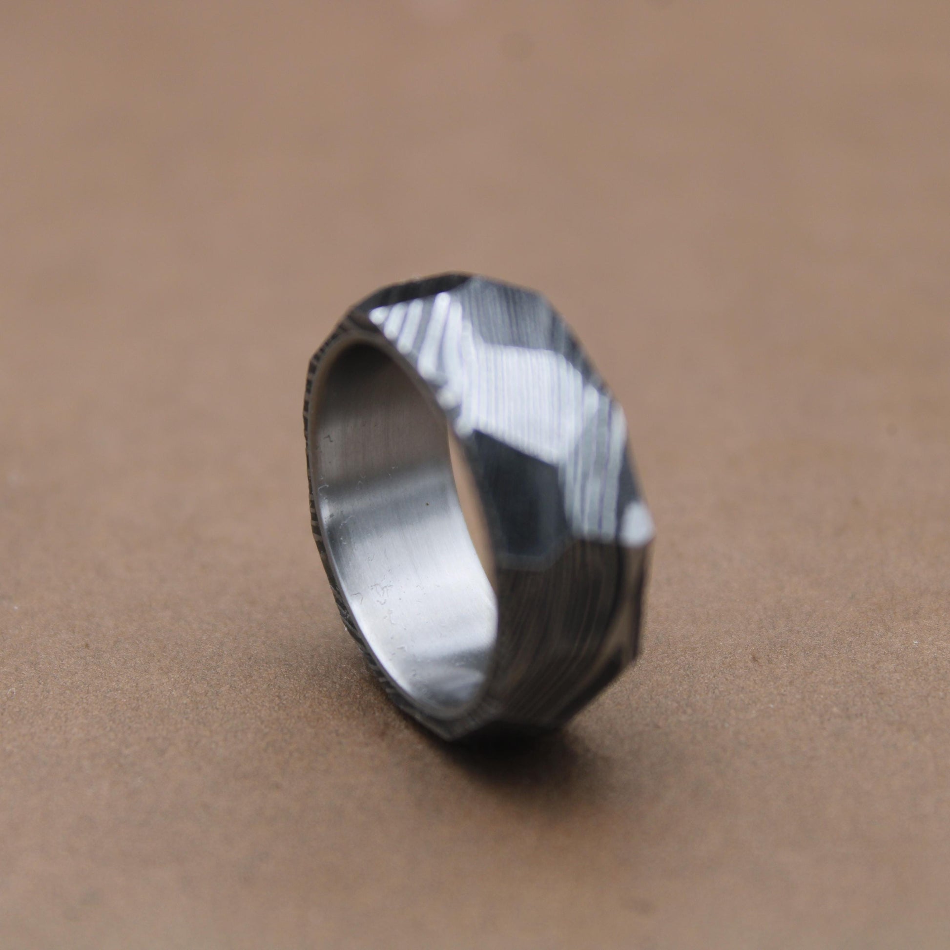 Unique Titanium Damascus Random Pattern Handcrafted Titanium Ring For Men Anniversary Gift Colorful Titanium Heat Anodized Valentines Gift My Store