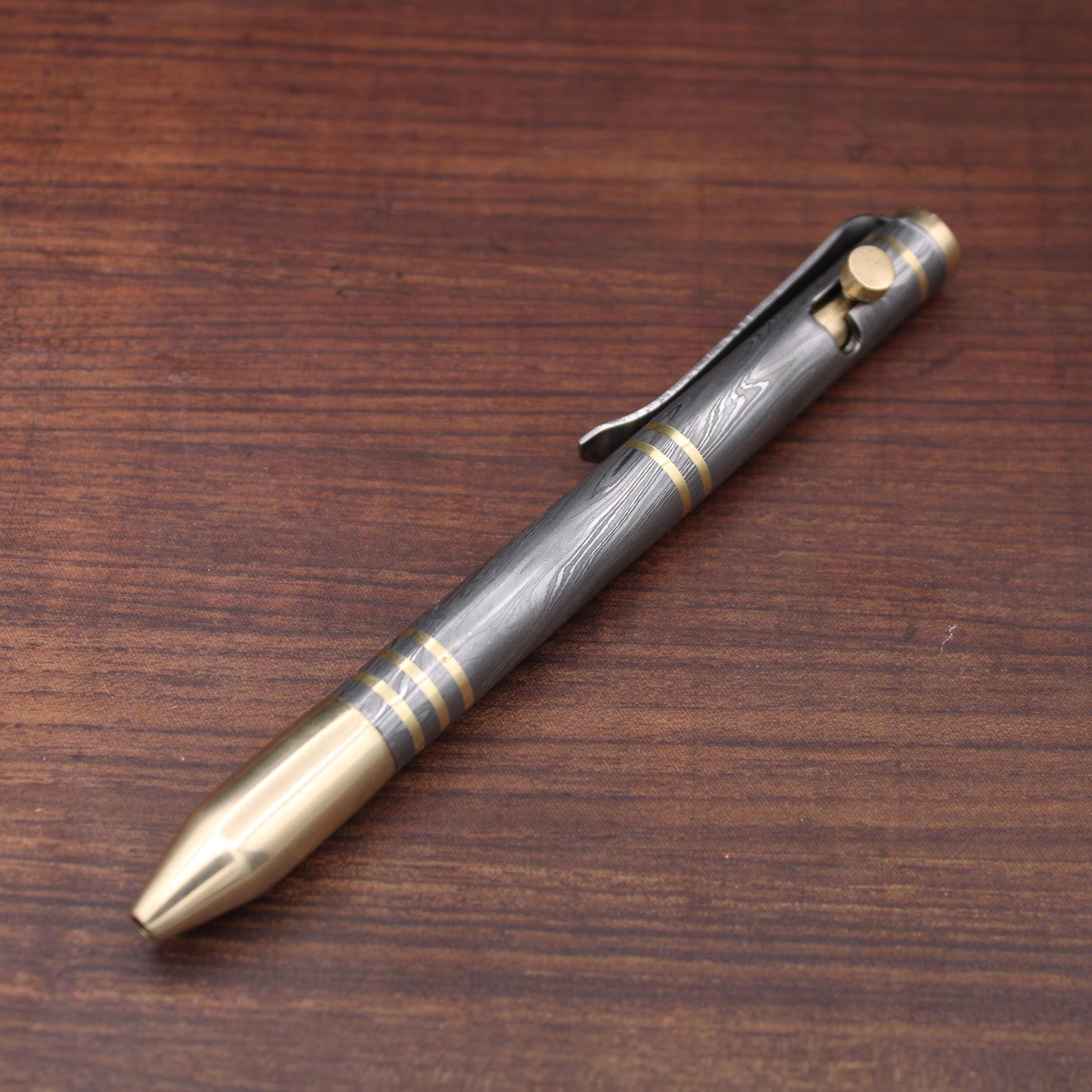 Damascus Steel Ballpoint Pen, Handmade Damascus Vintage Pen, Damascus Steel Pocket Clipper Pen, Custom Pen Retirement Gift, Groomsmen Gift. My Store