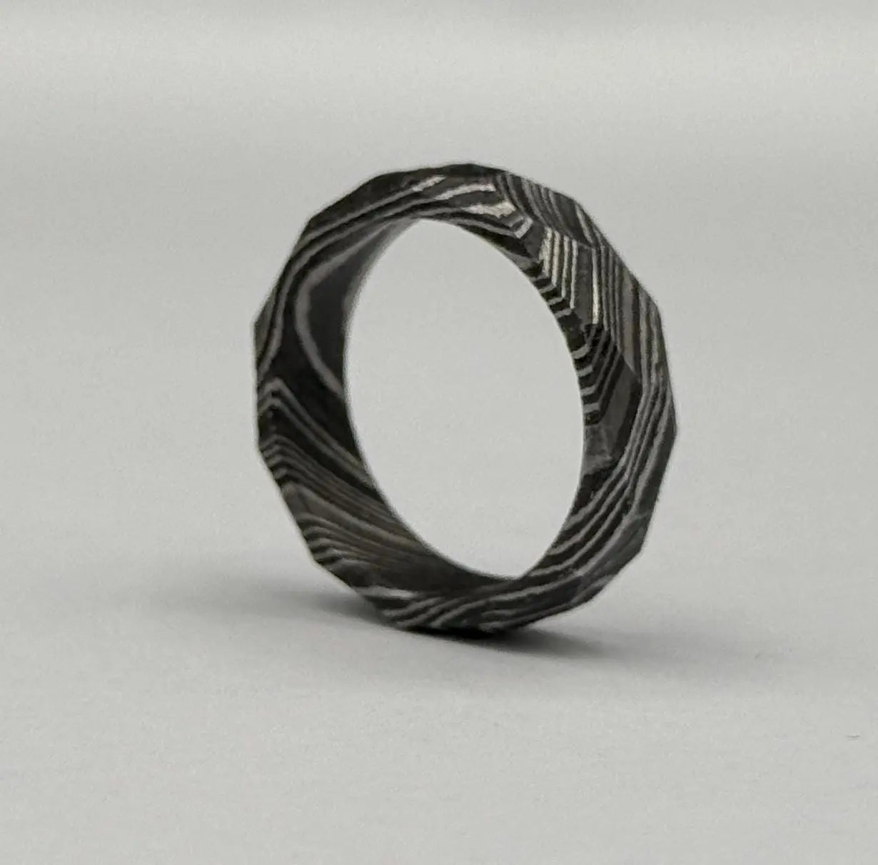 Damascus Steel Rock Hammered Ring Handmade Damascus Ring Twist Damascus steel Ring Men Wedding Band Engagement Ring Gift for Him/her. My Store