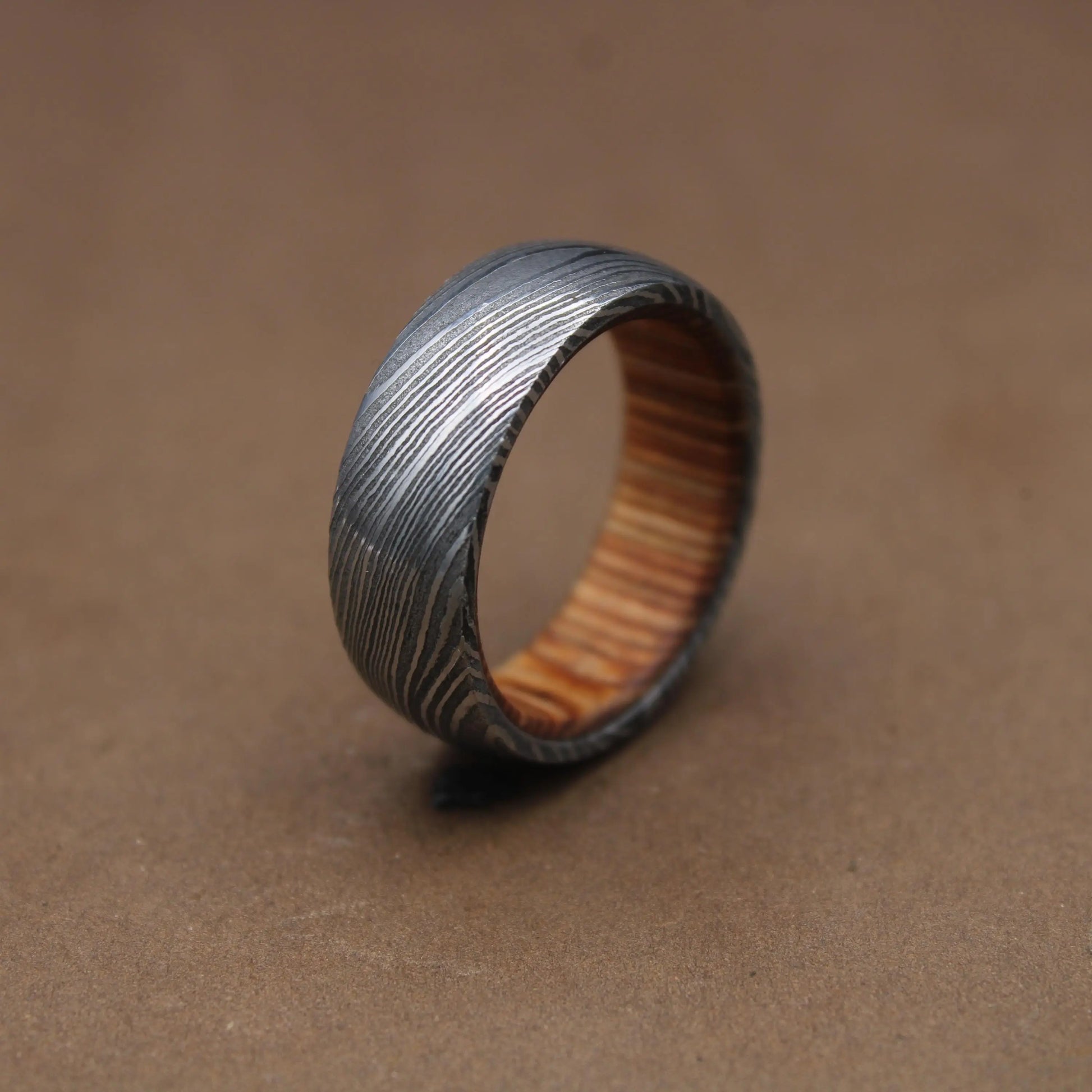 Damascus Steel Whiskey Barrel Ring Man Ring Wood Wedding Ring Man Promise Ring Damascus Steel Ring Man Ring Engagement Ring Man Wedding Band My Store