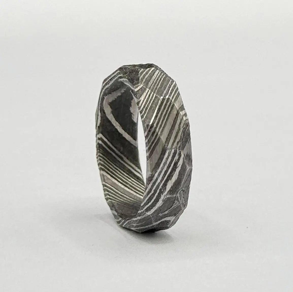 Damascus Steel Rock Hammered Ring Handmade Damascus Ring Twist Damascus steel Ring Men Wedding Band Engagement Ring Gift for Him/her. My Store