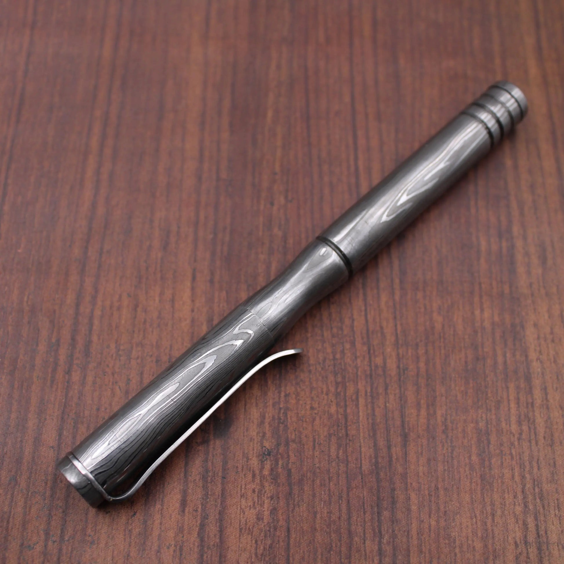 Damascus Steel Pen, Exquisite Hand Forged Steel Pen, Personalized Pen, Splendor Damascus Steel Ballpoint with Pocket Clipper Retirement Gift My Store