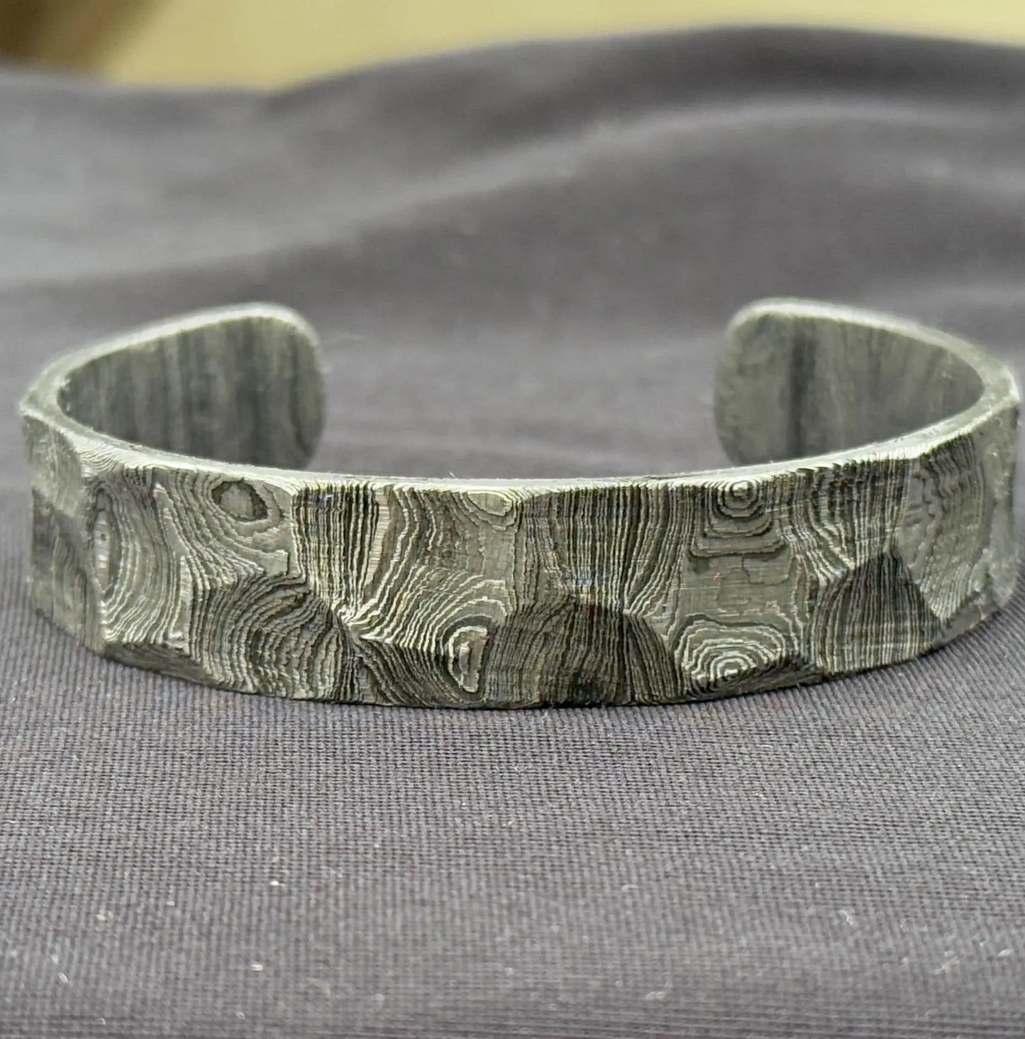 Damascus Hammered Bangle Hand Forged Steel Cuff Bracelet Viking Modern Jewelry Anniversary gift Unique Bracelet for Him Damascus Oath Ring My Store