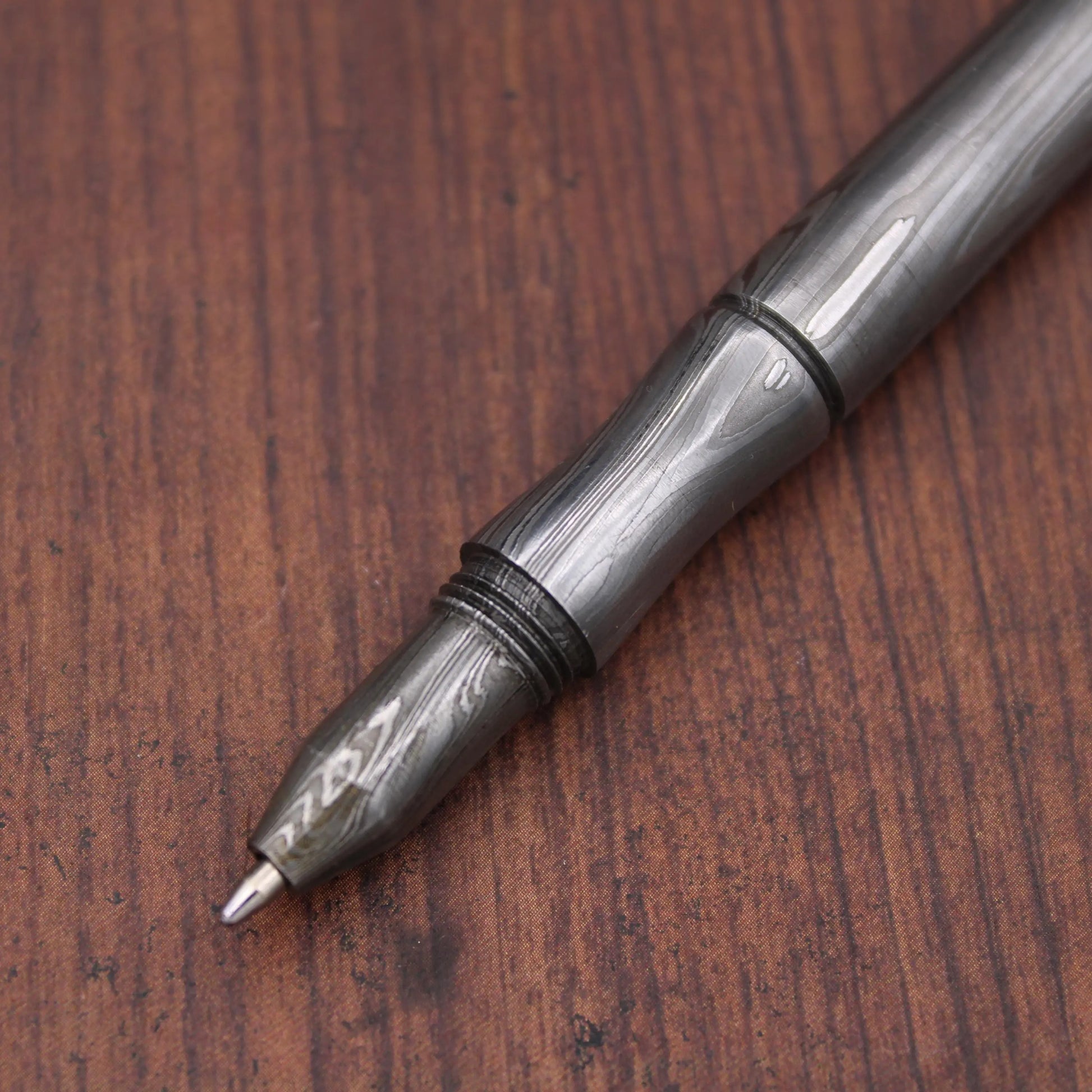 Damascus Steel Pen, Exquisite Hand Forged Steel Pen, Personalized Pen, Splendor Damascus Steel Ballpoint with Pocket Clipper Retirement Gift My Store