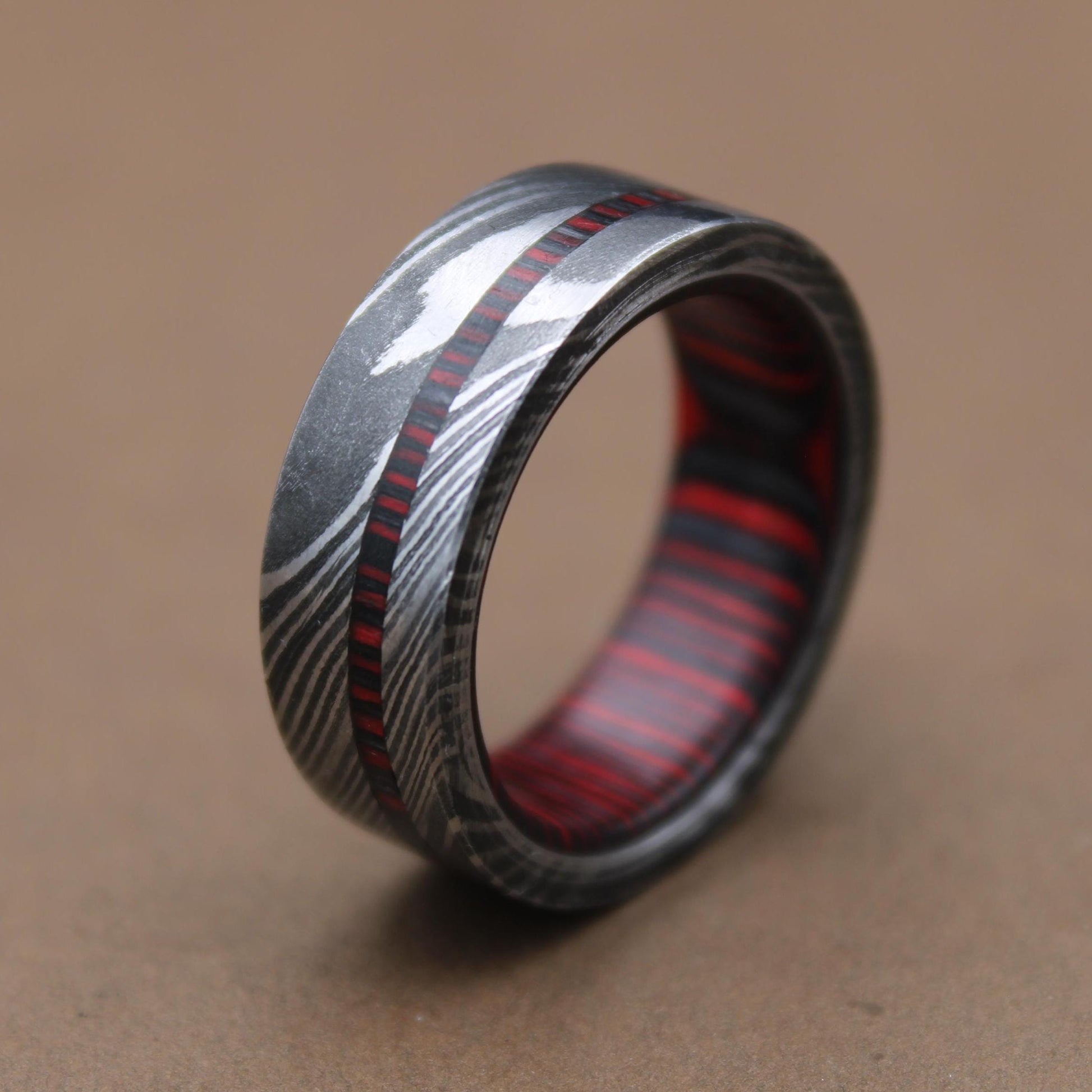 Damascus Steel Wedding Band For Men Wooden Ring For Women Damascus Steel Promise Ring For Men Ring Gift For Men Engagement Ring Gift For Her My Store