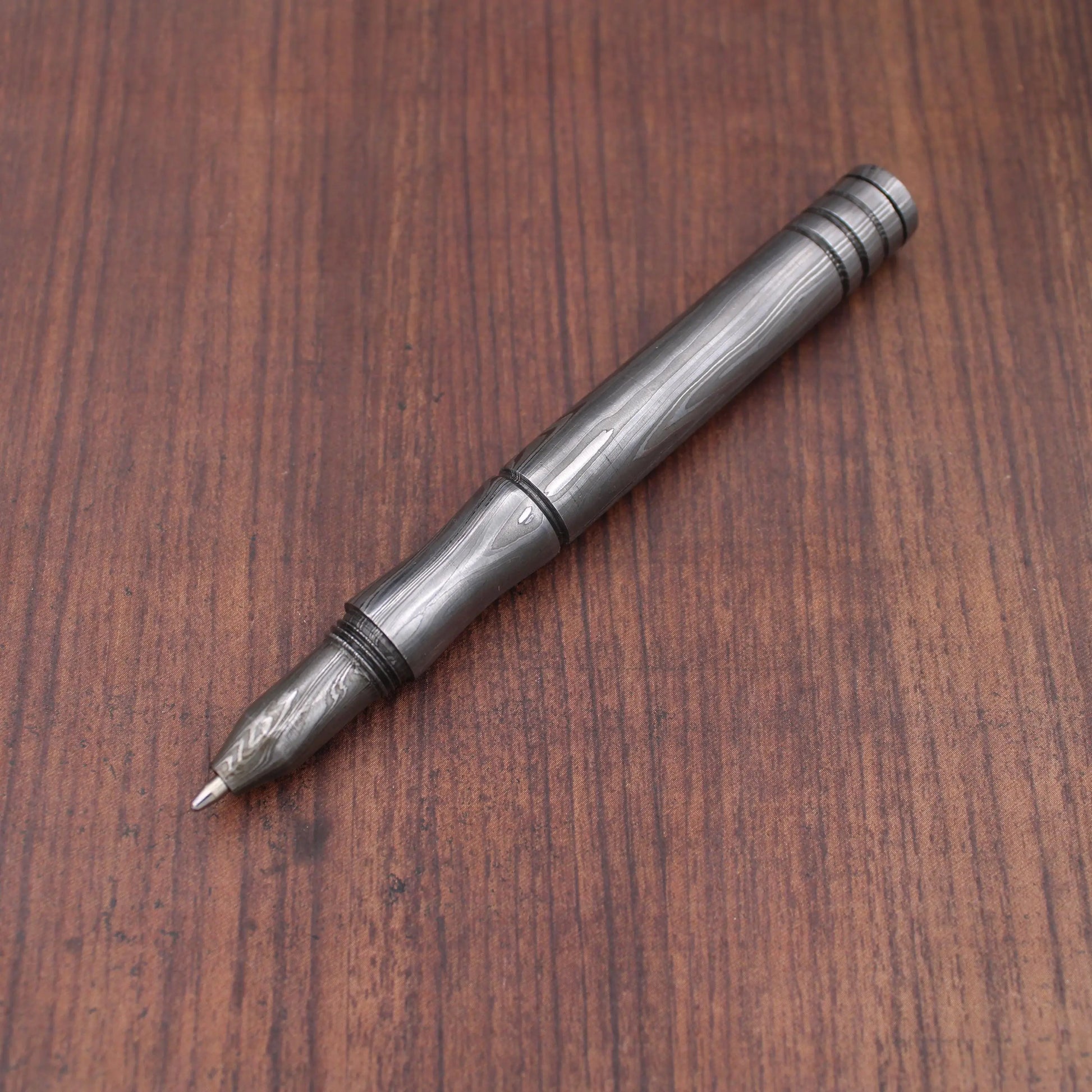 Damascus Steel Pen, Exquisite Hand Forged Steel Pen, Personalized Pen, Splendor Damascus Steel Ballpoint with Pocket Clipper Retirement Gift My Store