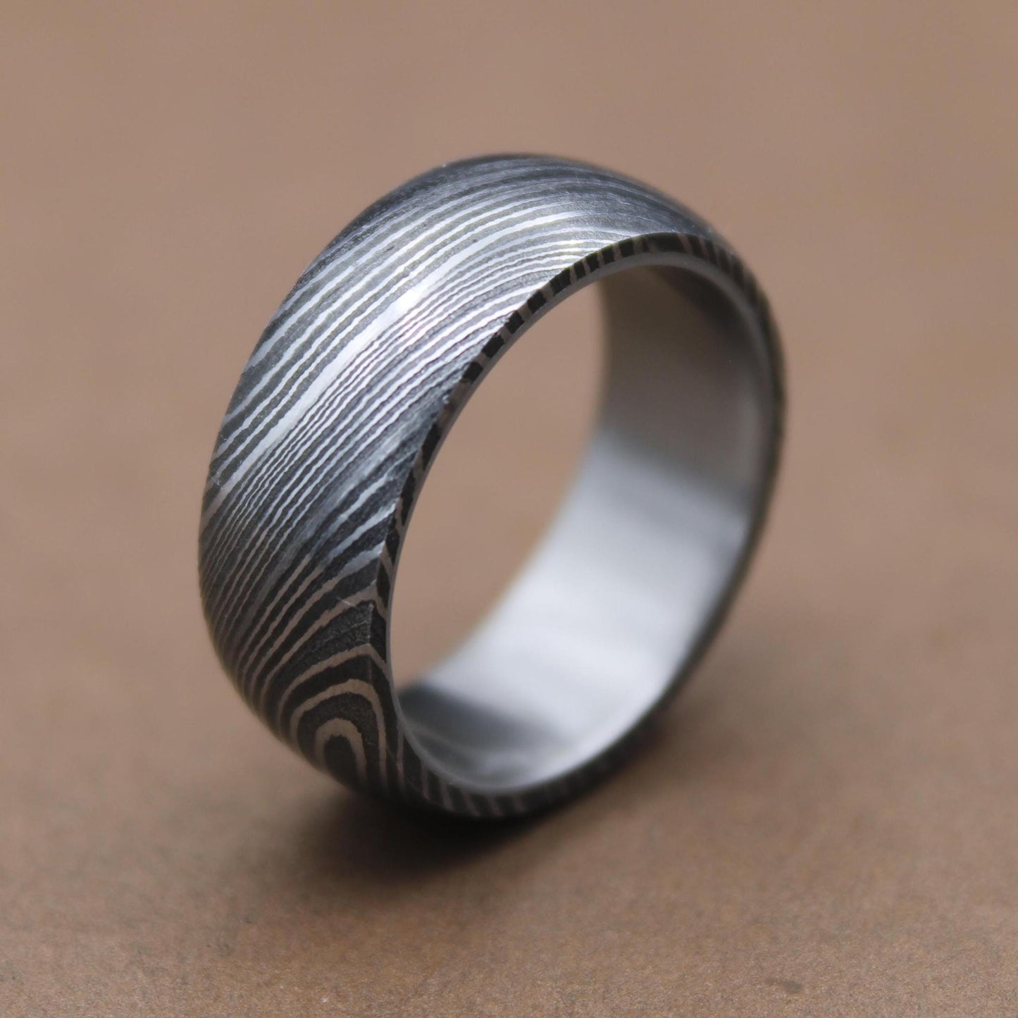 Unique Titanium Damascus Random Pattern Handcrafted Titanium Ring For Men Anniversary Gift Colorful Titanium Heat Anodized Valentines Gift My Store