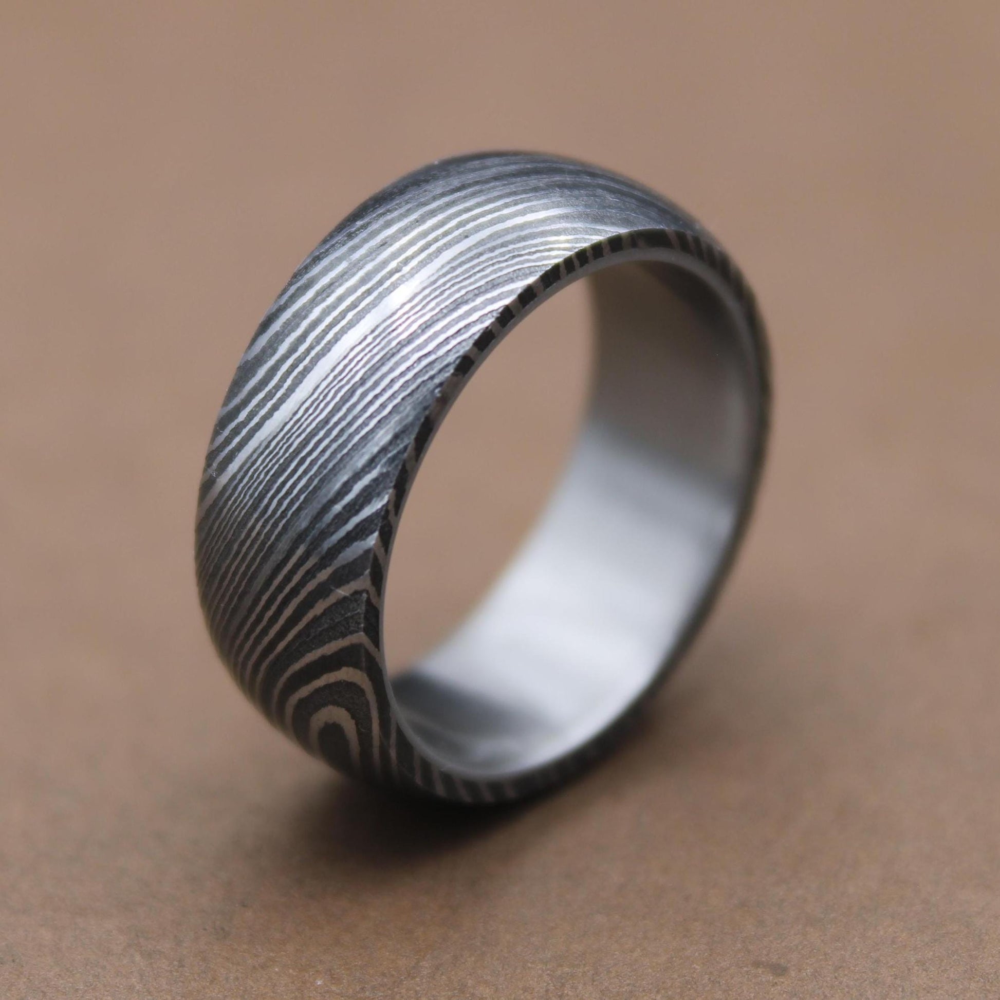 Unique Titanium Damascus Random Pattern Handcrafted Titanium Ring For Men Anniversary Gift Colorful Titanium Heat Anodized Valentines Gift My Store
