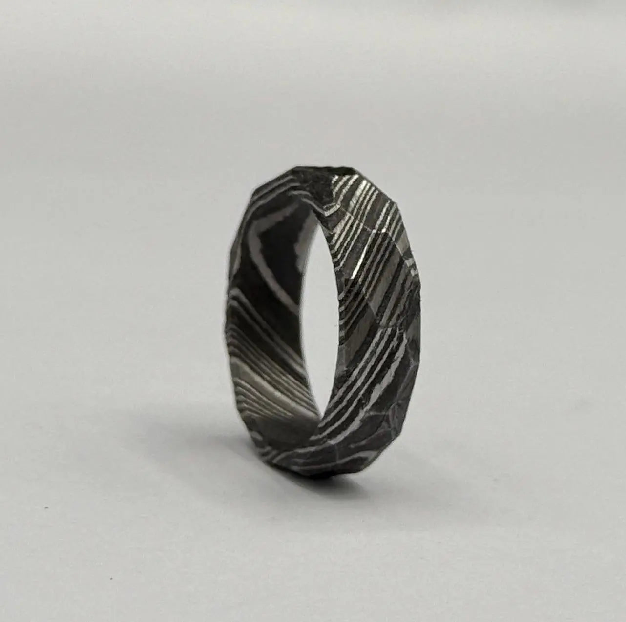 Damascus Steel Rock Hammered Ring Handmade Damascus Ring Twist Damascus steel Ring Men Wedding Band Engagement Ring Gift for Him/her. My Store