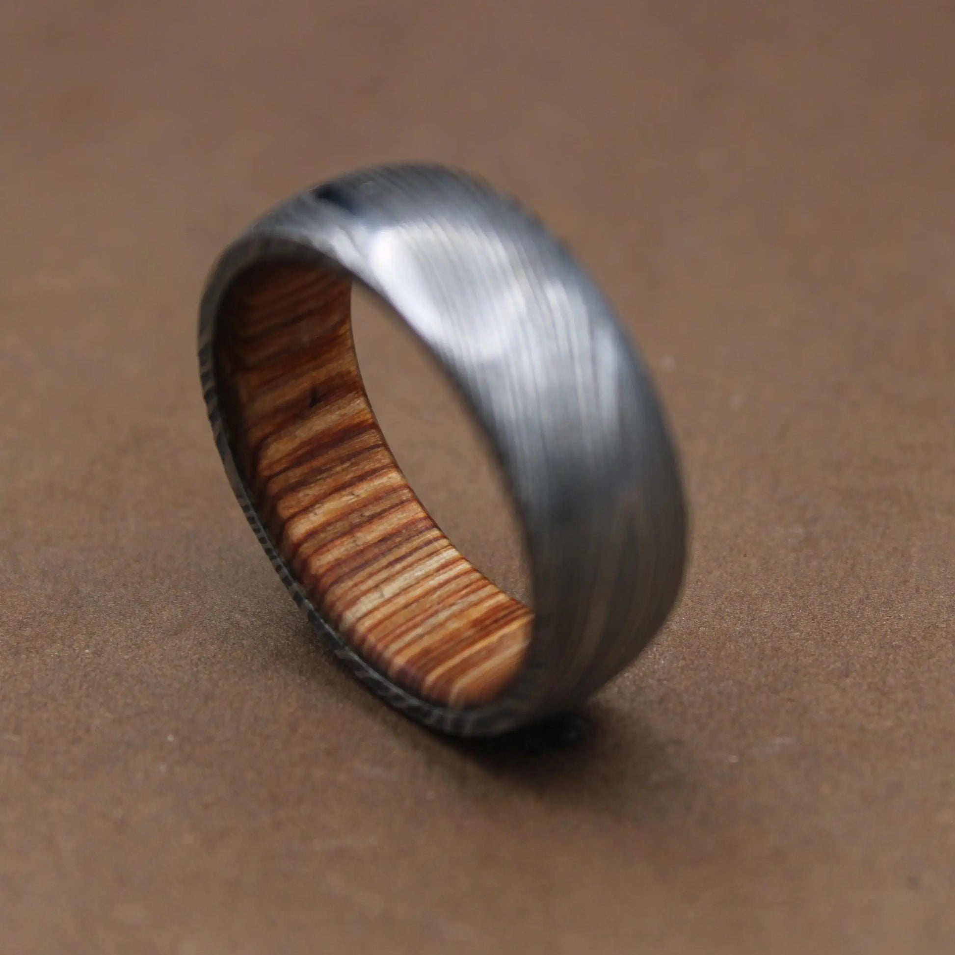 Damascus Steel Whiskey Barrel Ring Man Ring Wood Wedding Ring Man Promise Ring Damascus Steel Ring Man Ring Engagement Ring Man Wedding Band My Store