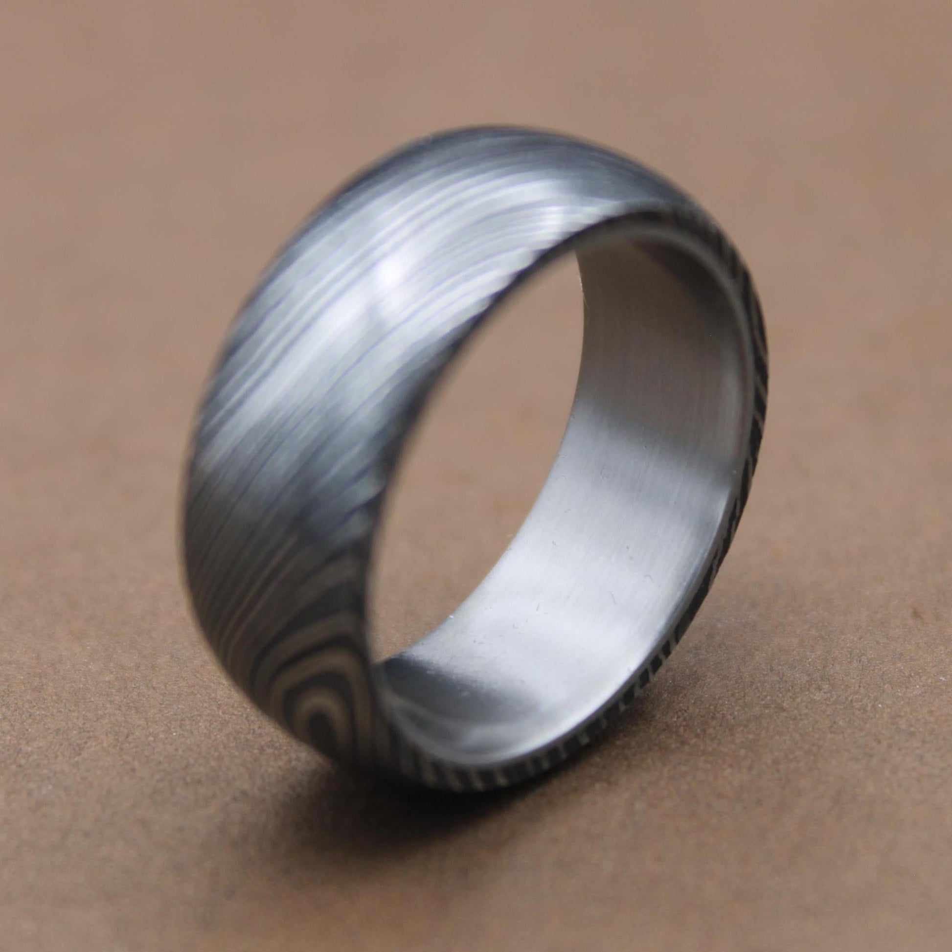 Unique Titanium Damascus Random Pattern Handcrafted Titanium Ring For Men Anniversary Gift Colorful Titanium Heat Anodized Valentines Gift My Store