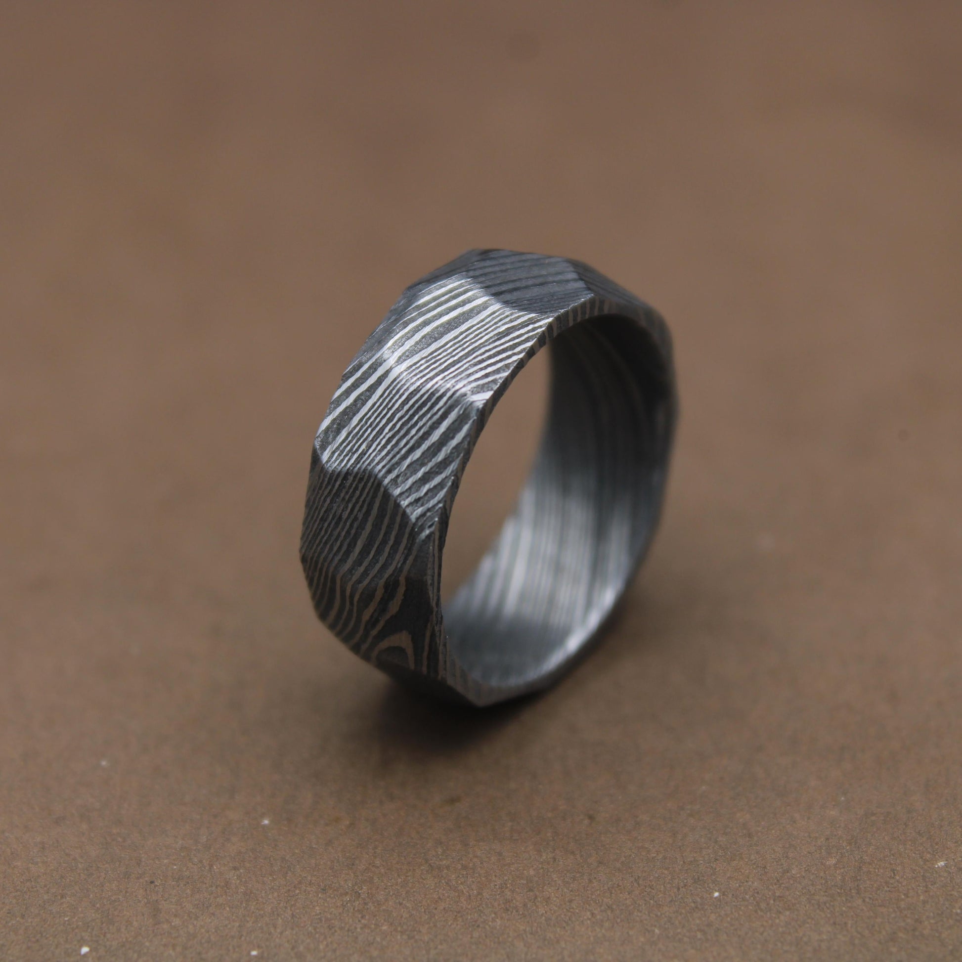 Hammered Damascus Ring, Mens Wedding Band, Distressed Rustic Finish, Hammered Ring For Mens Wedding Band, Womens Wedding Band, Proposal Ring My Store