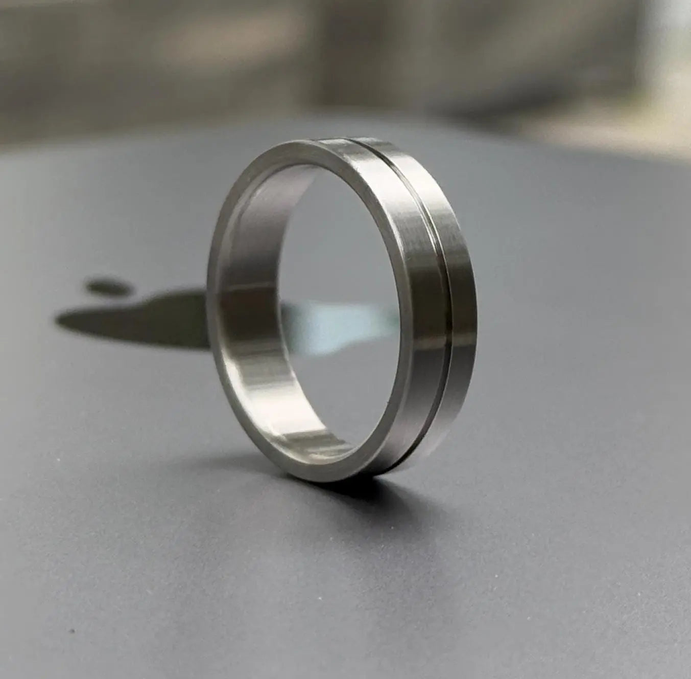 Minimalist titanium ring | Industrial modern ring | Brushed finish Wedding band | Men gray ring | Simple titanium band | 5 year anniversary My Store