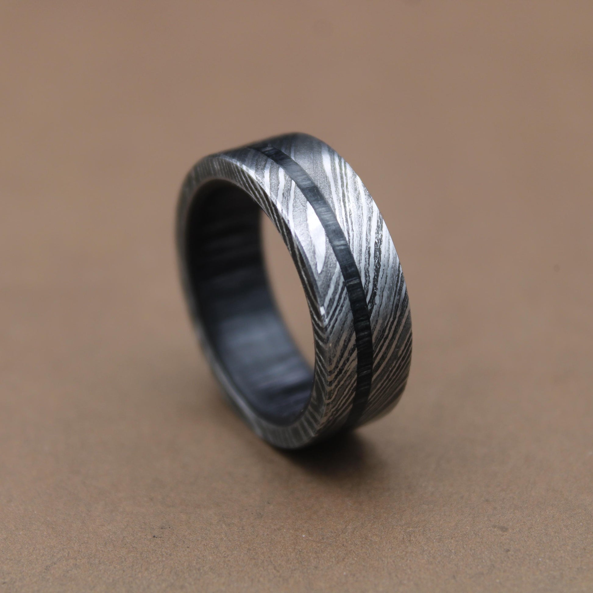 Damascus Steel Wedding Band For Men Wooden Ring For Women Damascus Steel Promise Ring For Men Ring Gift For Men Engagement Ring Gift For Her My Store