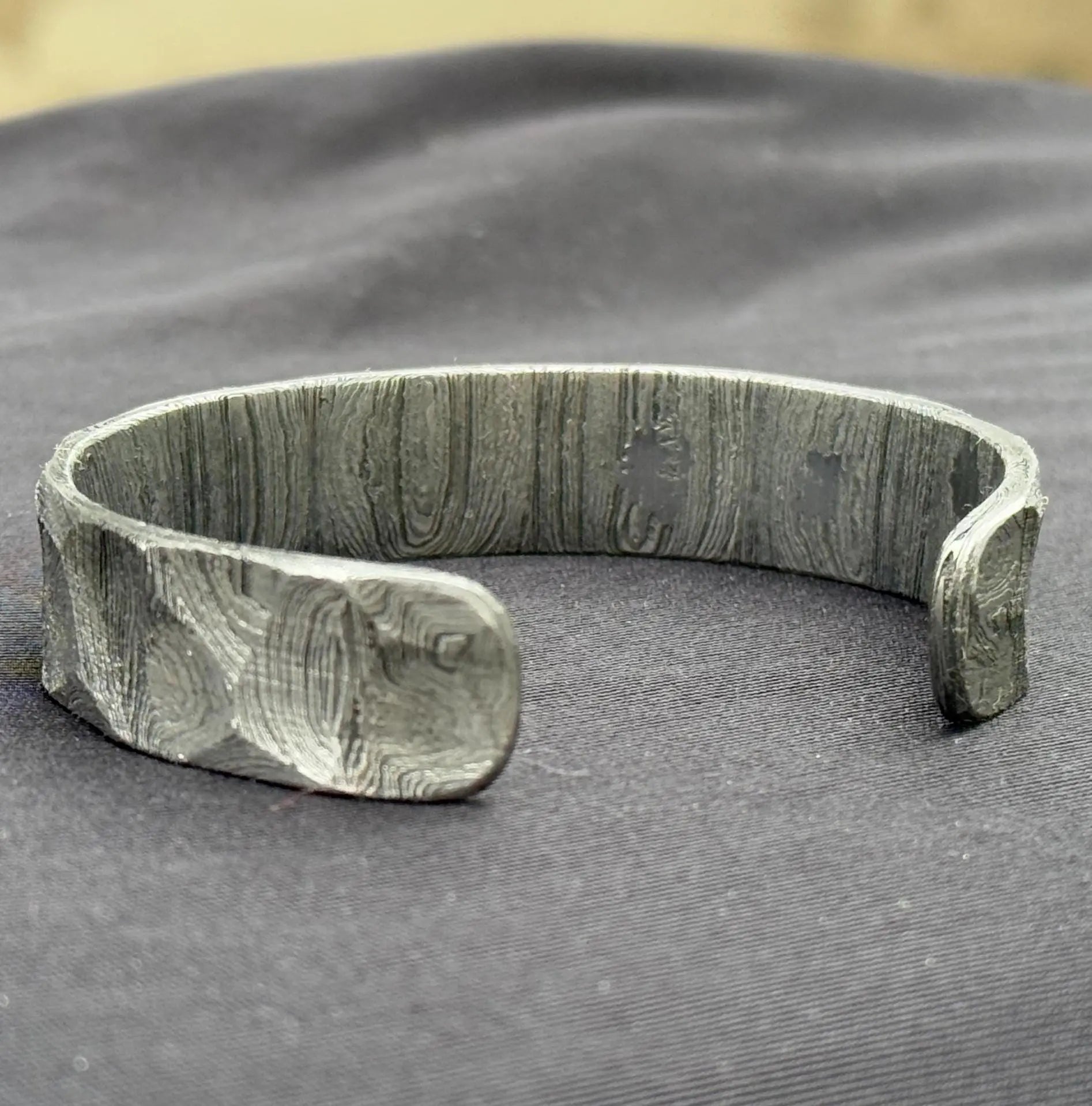 Damascus Hammered Bangle Hand Forged Steel Cuff Bracelet Viking Modern Jewelry Anniversary gift Unique Bracelet for Him Damascus Oath Ring My Store