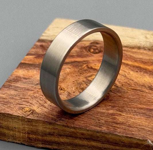 Minimalist titanium ring | Titanium lining Ring | Brushed finish Wedding band | Men gray ring | Simple titanium band | 5 year anniversary My Store