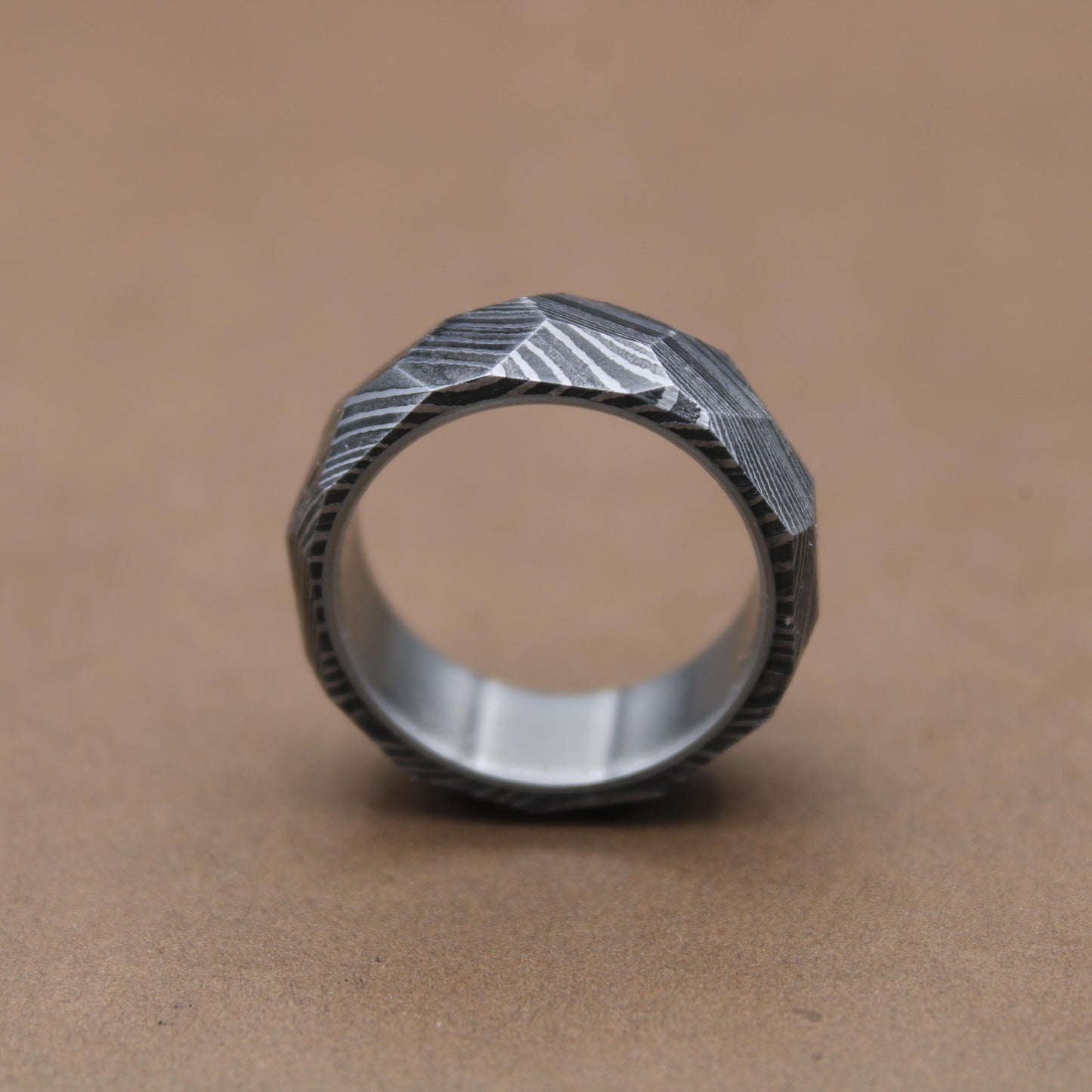 Unique Titanium Damascus Random Pattern Handcrafted Titanium Ring For Men Anniversary Gift Colorful Titanium Heat Anodized Valentines Gift My Store