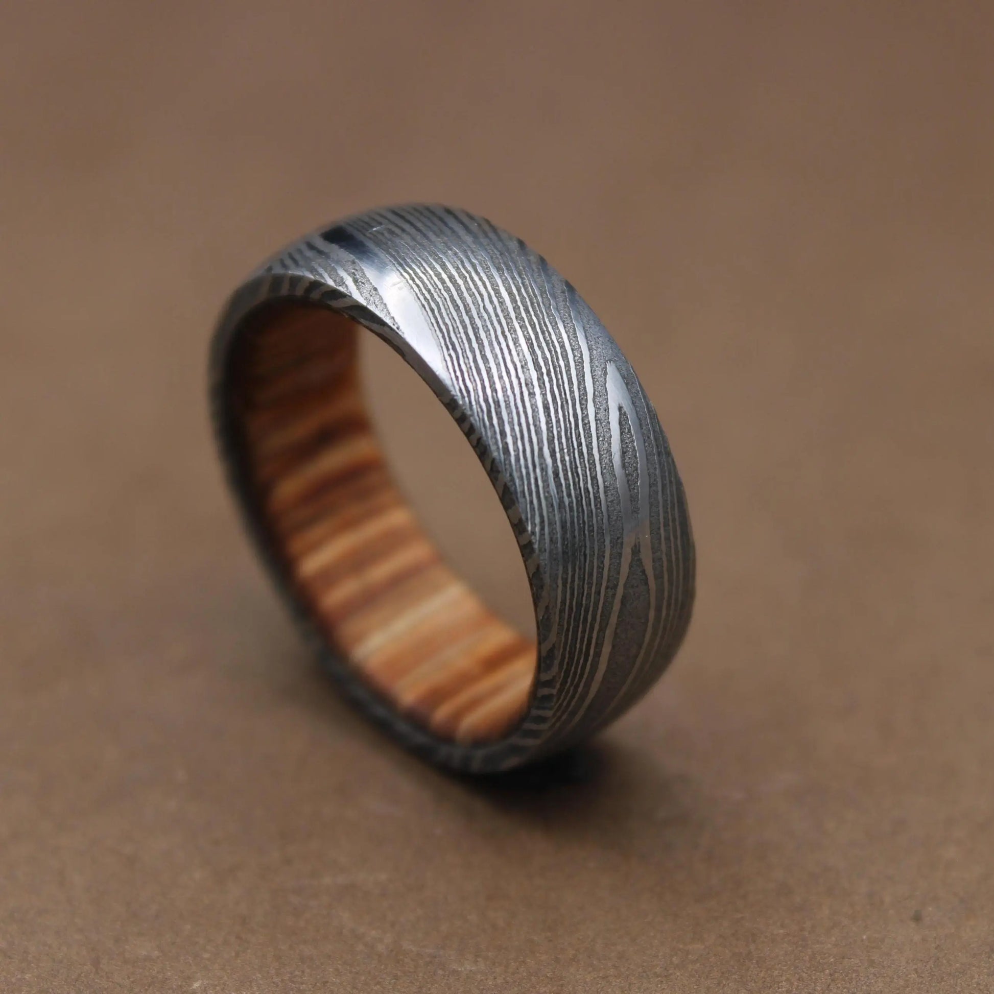 Damascus Steel Whiskey Barrel Ring Man Ring Wood Wedding Ring Man Promise Ring Damascus Steel Ring Man Ring Engagement Ring Man Wedding Band My Store