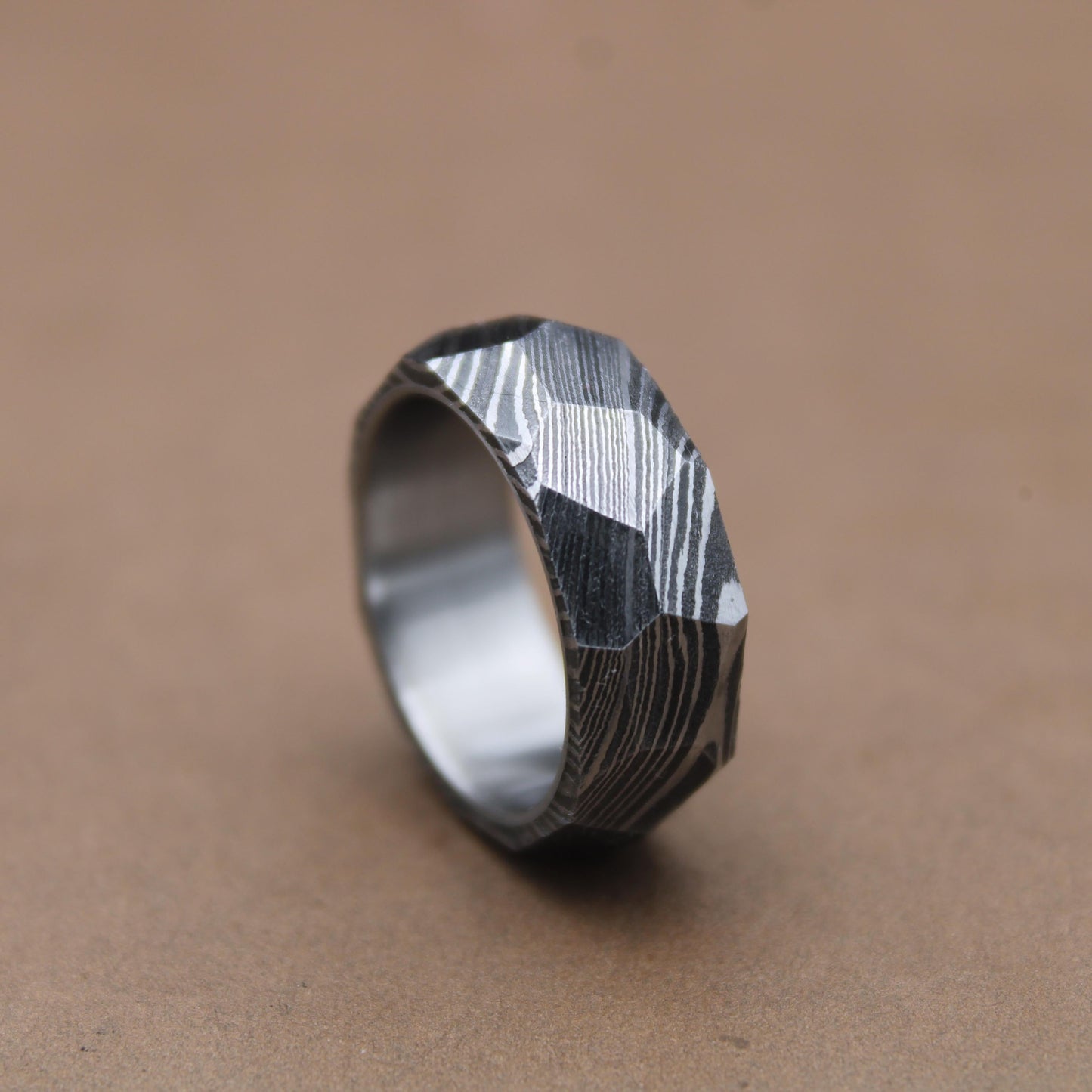 Unique Titanium Damascus Random Pattern Handcrafted Titanium Ring For Men Anniversary Gift Colorful Titanium Heat Anodized Valentines Gift My Store