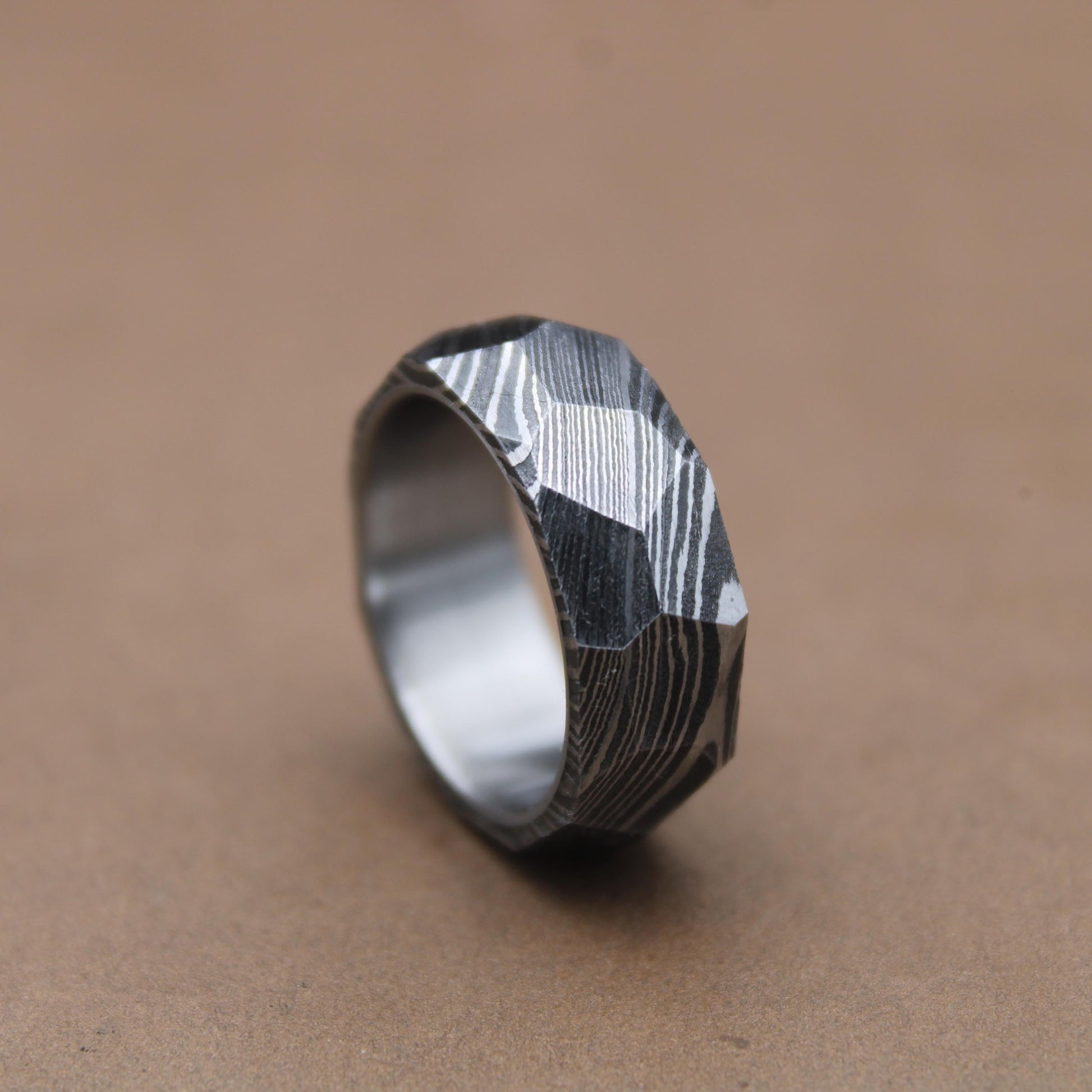 Unique Titanium Damascus Random Pattern Handcrafted Titanium Ring For Men Anniversary Gift Colorful Titanium Heat Anodized Valentines Gift My Store