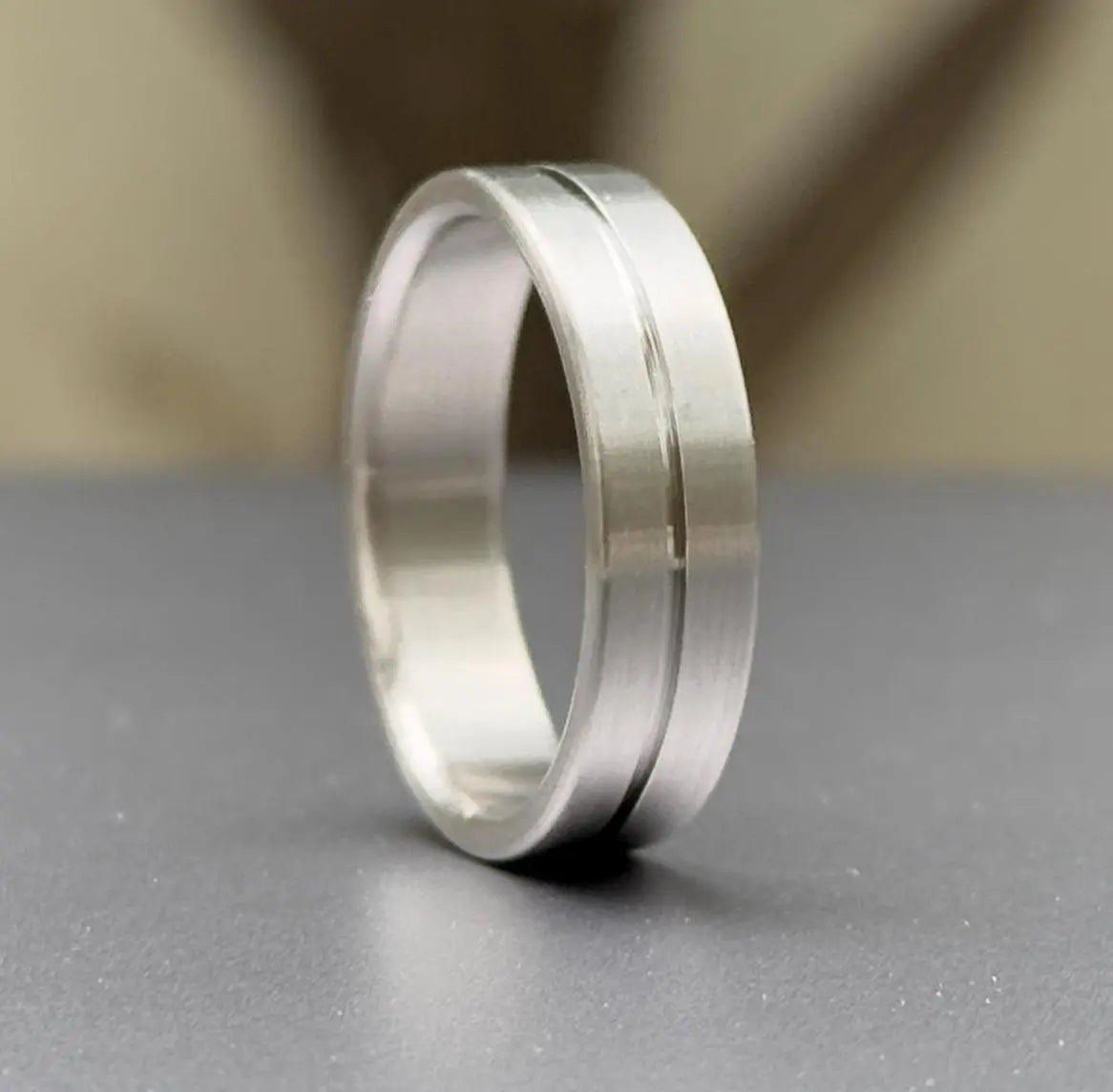 Minimalist titanium ring | Industrial modern ring | Brushed finish Wedding band | Men gray ring | Simple titanium band | 5 year anniversary My Store