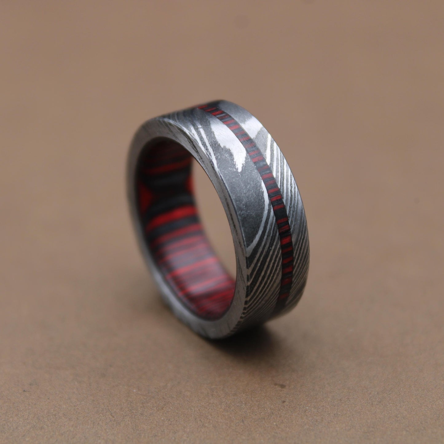 Damascus Steel Wedding Band For Men Wooden Ring For Women Damascus Steel Promise Ring For Men Ring Gift For Men Engagement Ring Gift For Her My Store
