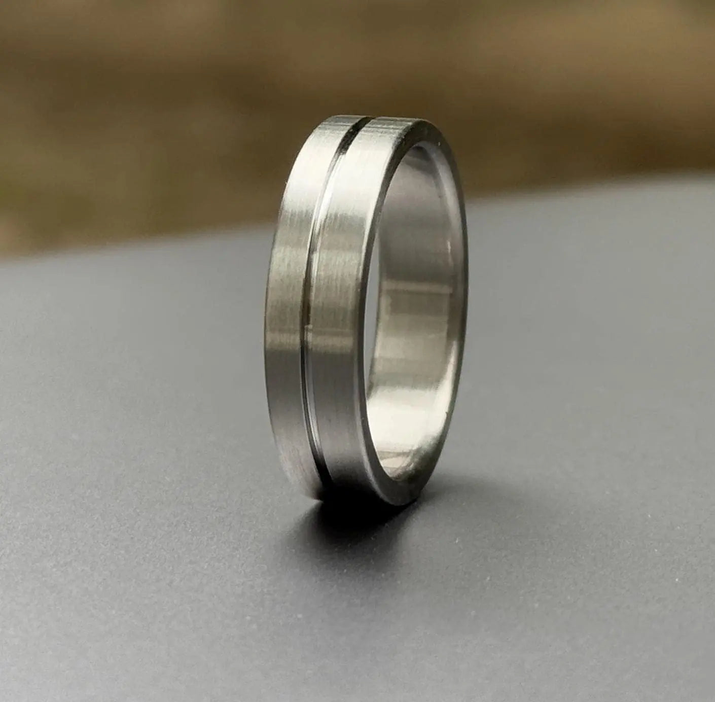 Minimalist titanium ring | Industrial modern ring | Brushed finish Wedding band | Men gray ring | Simple titanium band | 5 year anniversary My Store