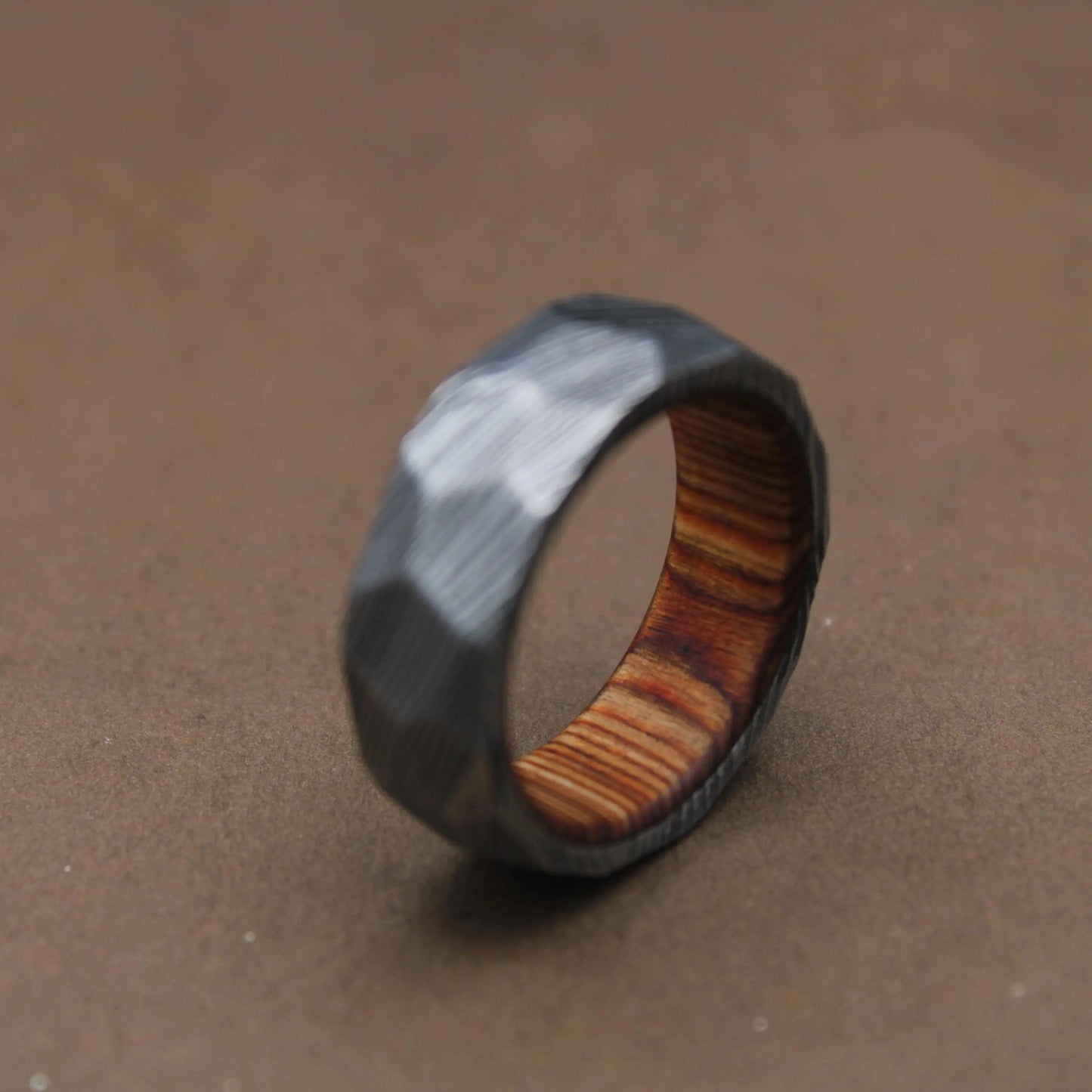 Damascus Steel Rock Hammered Ring, Twist Damascus steel Ring Handmade Damascus Ring Men Wedding Band Engagement Ring Gift for Him, Mens Ring My Store