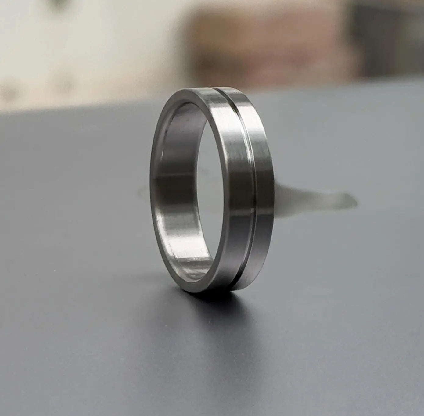 Minimalist titanium ring | Industrial modern ring | Brushed finish Wedding band | Men gray ring | Simple titanium band | 5 year anniversary My Store