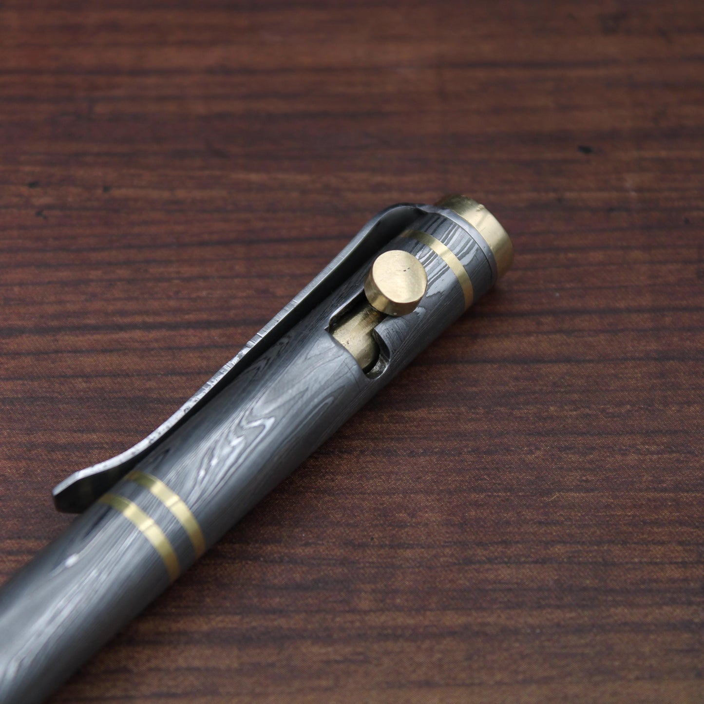 Damascus Steel Ballpoint Pen, Handmade Damascus Vintage Pen, Damascus Steel Pocket Clipper Pen, Custom Pen Retirement Gift, Groomsmen Gift. My Store