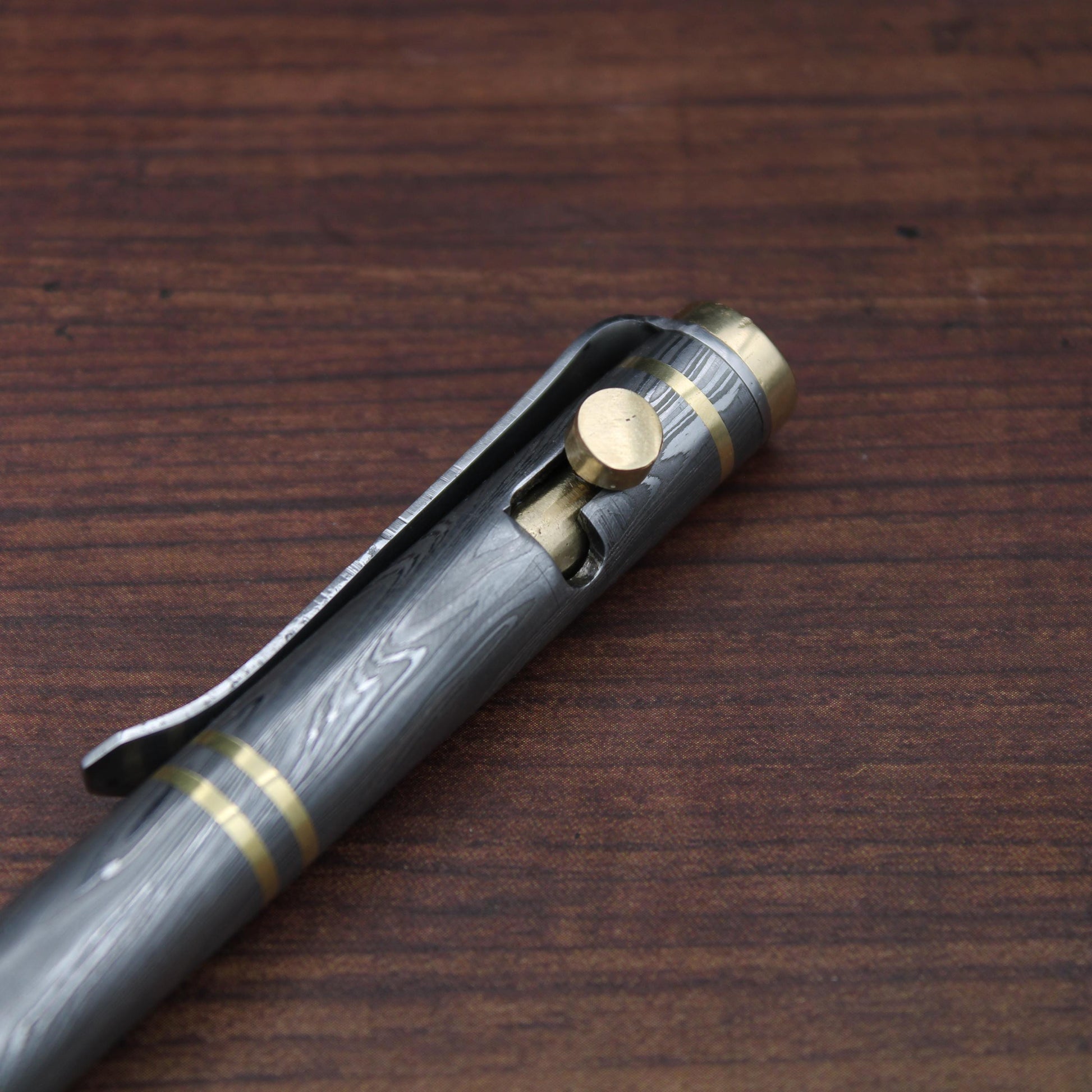 Damascus Steel Ballpoint Pen, Handmade Damascus Vintage Pen, Damascus Steel Pocket Clipper Pen, Custom Pen Retirement Gift, Groomsmen Gift. My Store