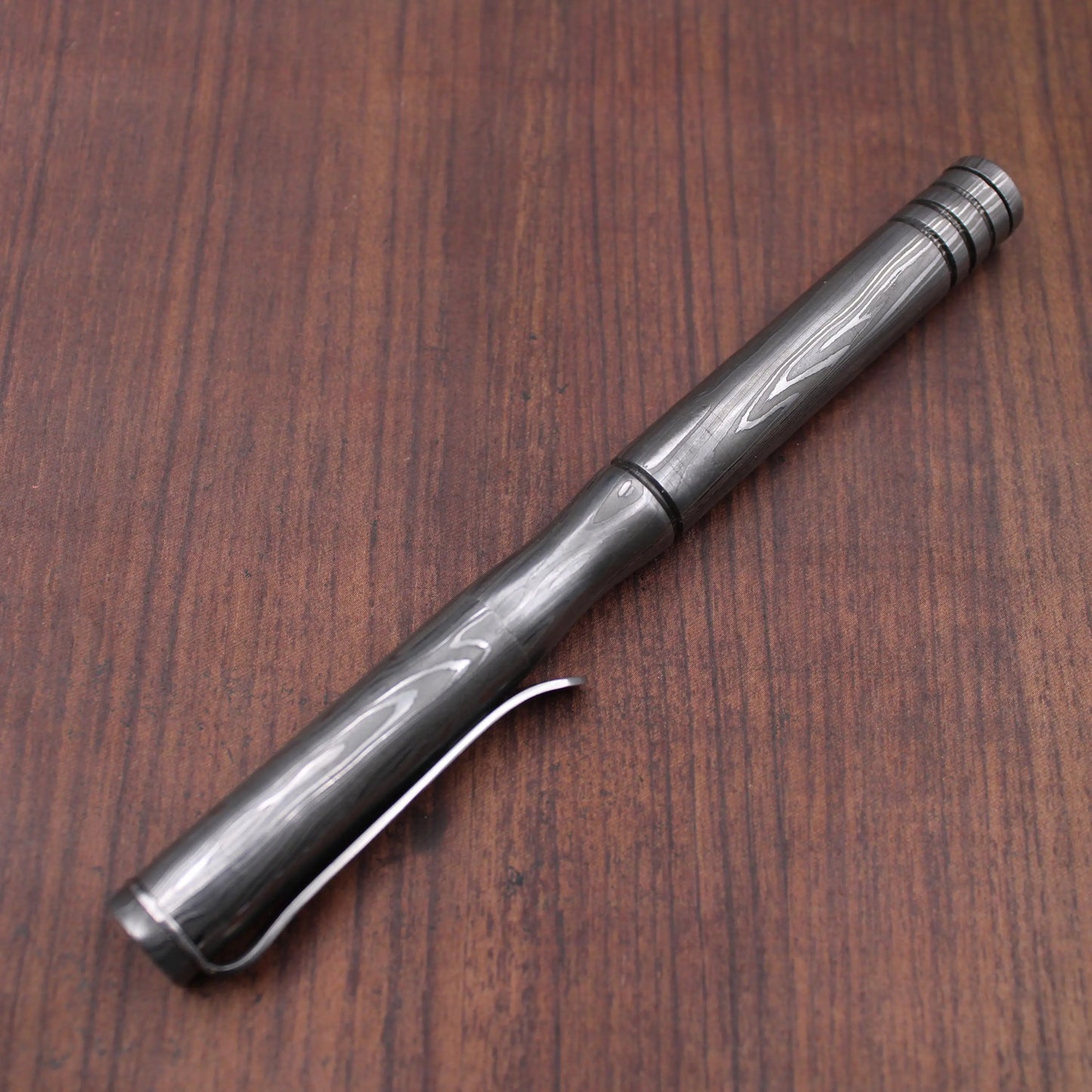Damascus Steel Pen, Exquisite Hand Forged Steel Pen, Personalized Pen, Splendor Damascus Steel Ballpoint with Pocket Clipper Retirement Gift My Store