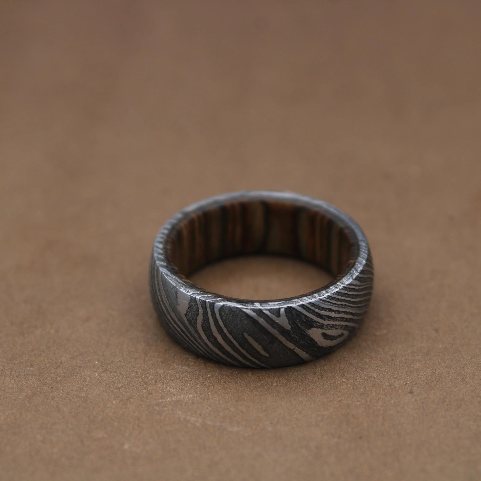 Damascus Steel Whiskey Barrel Ring Man wood Ring Man Promise Ring Damascus Steel Ring Engagement Ring Man Wedding Band 5th Anniversary Ring My Store